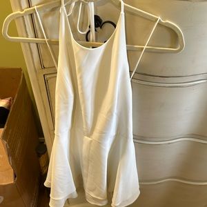 White halter dress with shorts connected